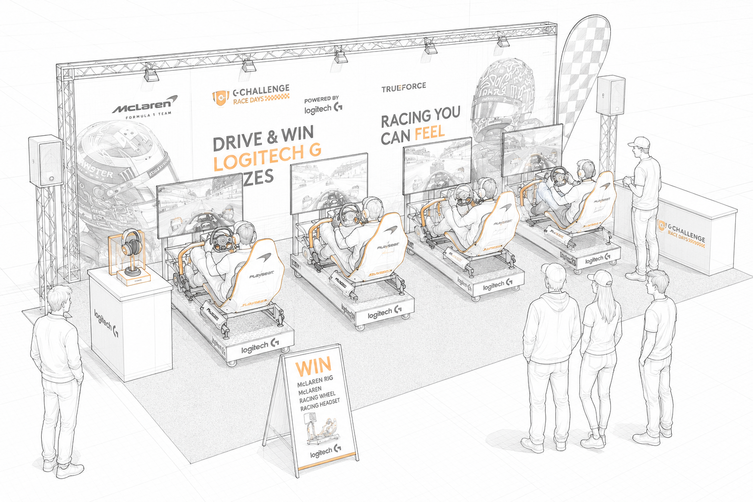 Logitech McLaren wireframe ontwerp
